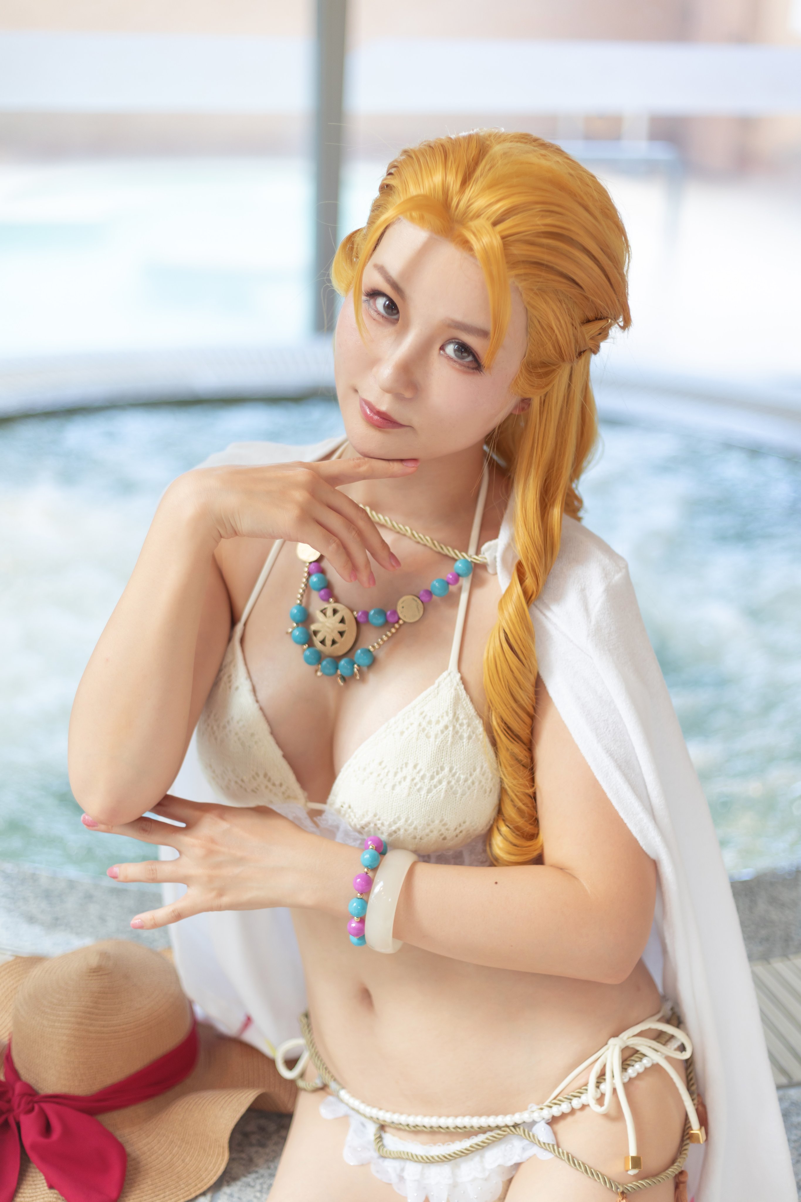 【値下げ】ストリートファイターV 5　神月かりん　水着　コスプレ衣装ウィッグ ストリートファイターV 5 神月かりん 水着 コスプレ衣装ウィッグ
