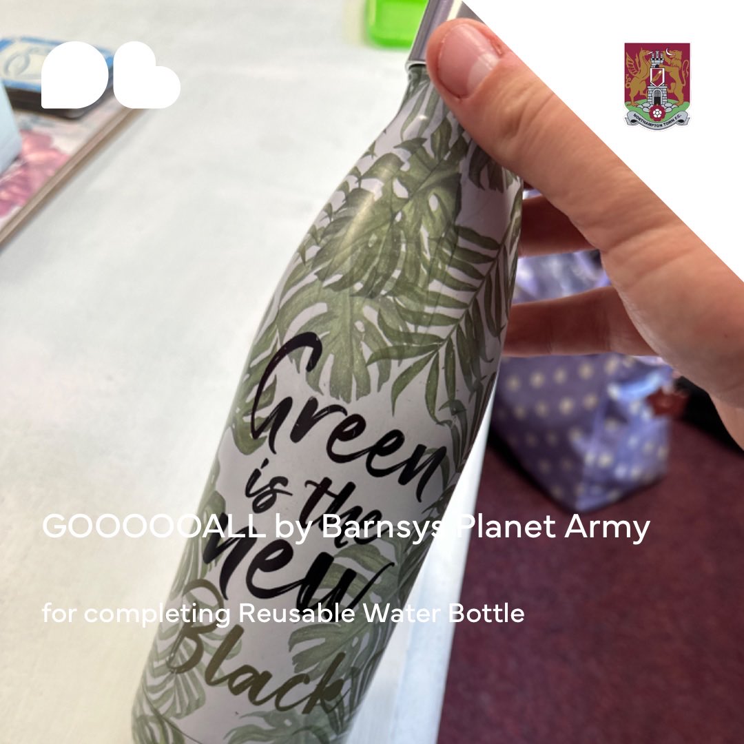 I just completed Reusable Water Bottle on Planet League! Come and join me planetleague.co.uk/activities/reu…