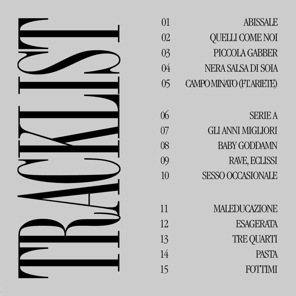 “RAVE, ECLISSI” il mio primo album fuori il 25.11
Vi amo sempre più