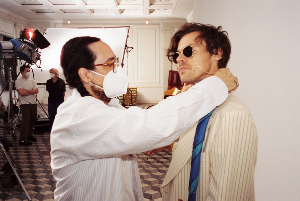 Harry Styles for the 2022 Gucci HA HA HA Collection.