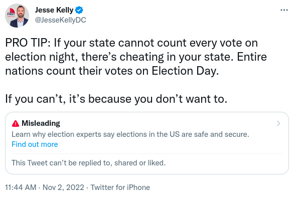 LPNH's tweet photo. banning people from saying that there is election fraud is a great way to convince people that there is election fraud https://t.co/PqdldWOFJC