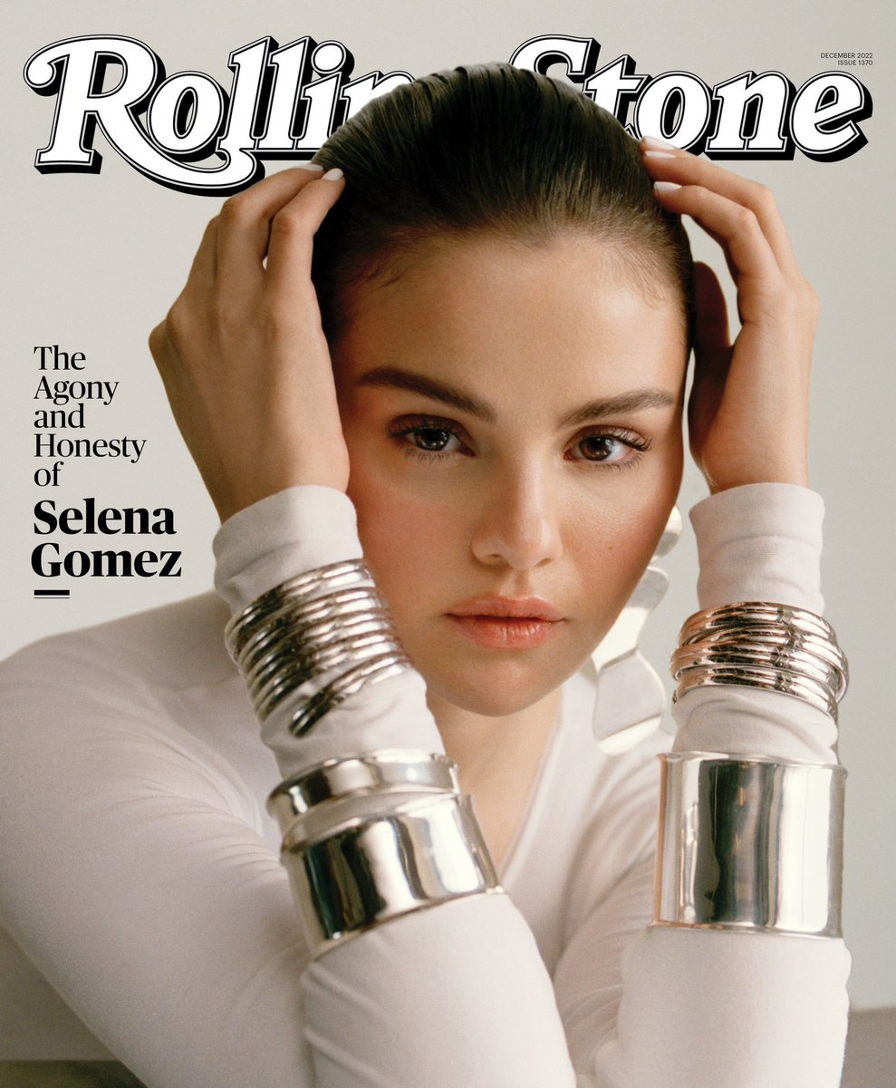 SelenaFanClub's tweet photo. SELENA GOMEZ x ROLLING STONE.
Your December 2022 cover star ⭐️  Read Selena’s interview where she opens up and talks about it all 🖤 https://t.co/n8JdXBHLlI https://t.co/eyBc8YauaK