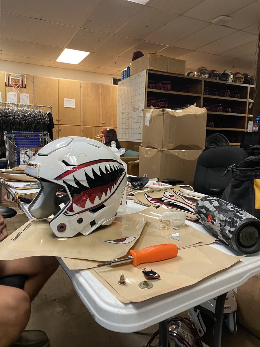 Little early morning decal action. #Details #HawkYeah #Eqlife