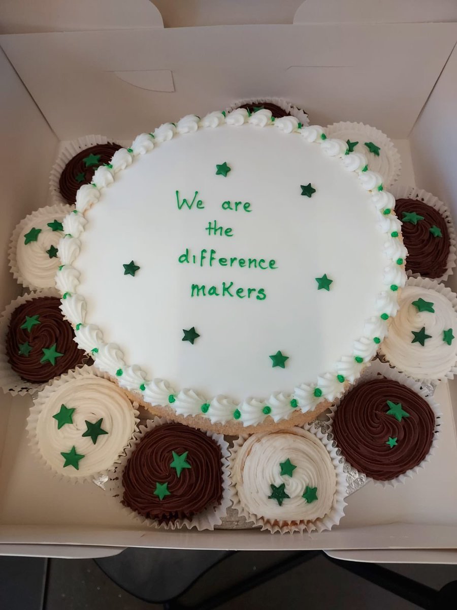 AMSmith86's tweet photo. We are the difference makers, new culture day is finally here. Celebrating here at St. John’s Rd with cake and a dress down day! @tadkinstam @PaulGrove1988 @YvonneKS11 https://t.co/ItMRljm23M