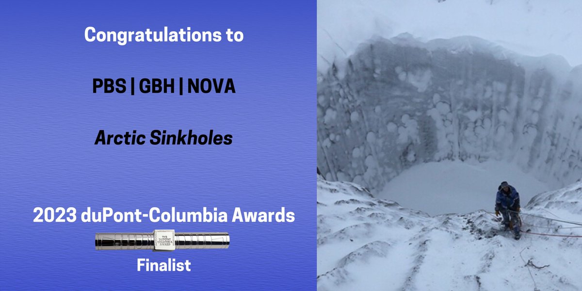 columbiajourn's tweet photo. Congratulations to duPont Finalist @novapbs on their entry “Arctic Sinkholes.” Learn more at https://t.co/cWRXpZFhH8 #duPont2023 https://t.co/m7Gak8tg9y