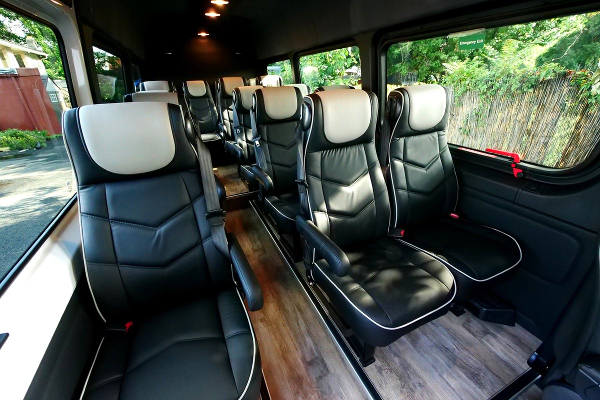 HQCustomDesign's tweet photo. For Sale - 2022 Mercedes Sprinter 170 3500 Extended with front entrance plug door, factory AC and heat. Features black interior with 16 passengers coach seating.
https://t.co/7wlaZX7mo8
.
.
#HQCustomDesign #custom #forsale #sprinter #mercedes #shuttlebus https://t.co/AUxVb6b9NB