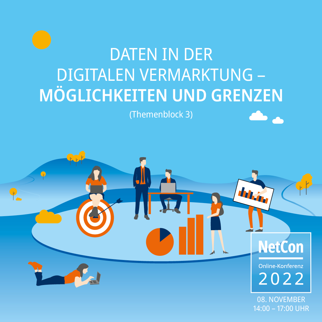 vrnetworld's tweet photo. Wie können wir als Banken Daten so sammeln und analysieren, dass wir Kundinnen und Kunden gezielt und erfolgreich ansprechen können? Diesen Bereich beleuchten wir im dritten Themenblock während unserer Online-Live-Konferenz #NetCon2022. Sind Sie dabei?  https://t.co/QVqTbp010J https://t.co/JLh8sTmUpI