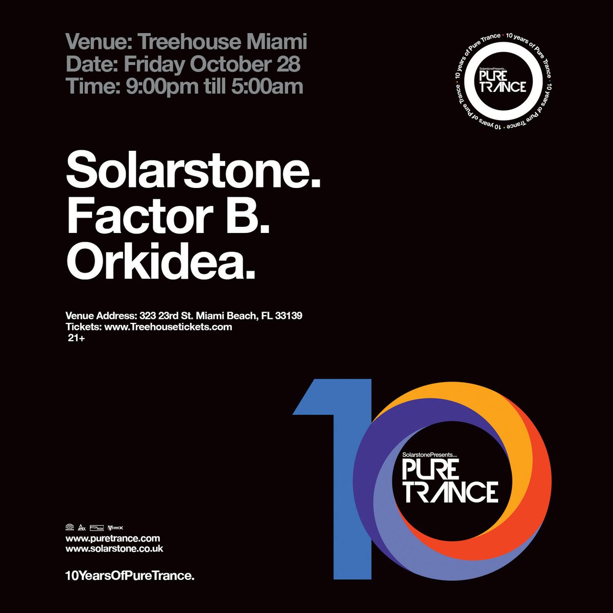 ILikeItPure's tweet photo. Relive the #10YearsOfPureTrance event in Miami, with 6 hours of Pure bliss - the sets of @richsolarstone @DJOrkidea & @Factor_B_Music are all part of #PTR342 -> > https://t.co/cSmF0aV3MO https://t.co/rHIfxBVKh3