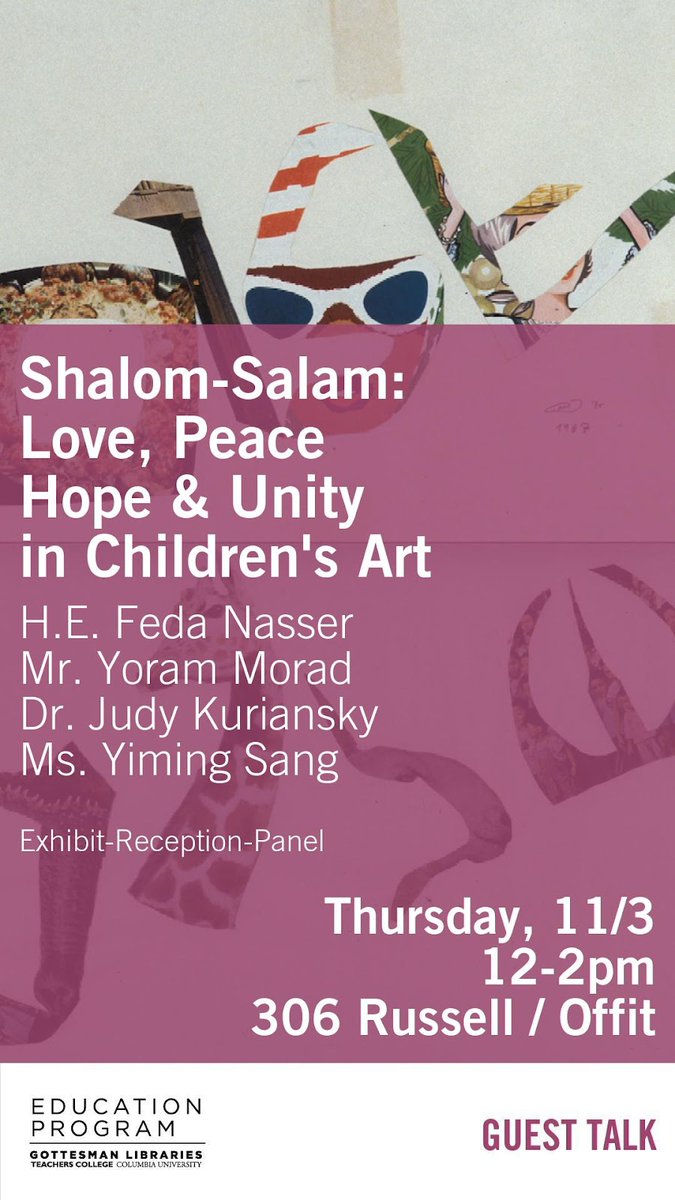 Happening today, a special celebration and panel discussion on love and peace, hope and unity shown in children's art, inspired by the new exhibit, "Let Us Put Out the Fire of War", Part One of the Passow Collection of Israeli Children's Peace Art. Russell 306, 12pm!
