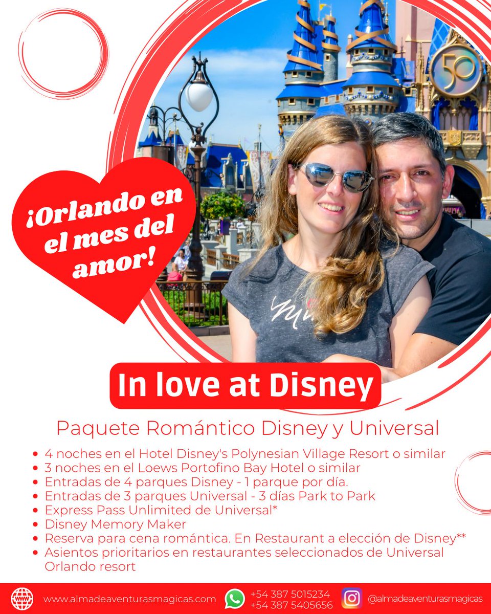 Vale_Viajera's tweet photo. ❤ Viví el amor de manera diferente!
.
.
❤ 543875405656
.
.
#universalstudios #Disney #Orlando #parejas #amor #viajes #regalo #solos #experiencias #vacaciones #love https://t.co/VD8uihTQlC