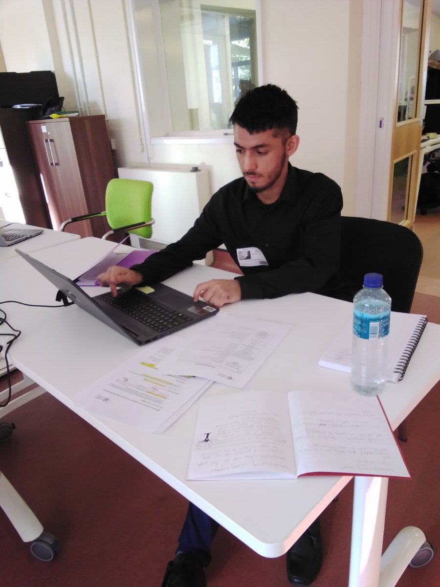 HBVCollege's tweet photo. Akam is learning new skills at jobs every week on work placement. Here he is busy working on Purchase Orders that need completing before the end of the half-term. https://t.co/guapDMwj5C