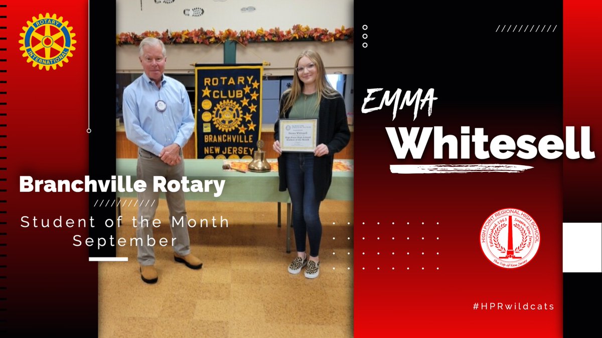 Branchville Rotary Student of the Month - Emma Whitesell 👏 #hprwildcats #TopofNJ #hpwildcatpride <a href="/JonTallamy/">Jon Tallamy</a> <a href="/SeamusWCampbell/">Seamus Campbell</a> @coachcdexter <a href="/HighPointSTEM/">Brian Drelick</a> <a href="/jacq_mccarthy/">Jacqueline McCarthy</a> <a href="/DelaneyWildcats/">Courtney Delaney</a> <a href="/kfenlon67/">Kevin Fenlon</a> <a href="/BrianEmmaHP/">Brian Emma</a> <a href="/becky_sarno/">Becky Sarno</a> <a href="/donnalembo1/">donnalembo1</a>
