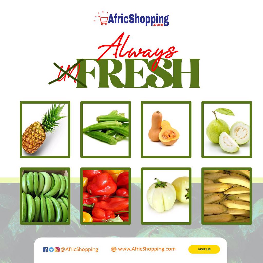 africshopping's tweet photo. Enjoy fresh fruits and vegetables all year round. Order on https://t.co/pzBgRNZObC  and have your bundle of freshness delivered to you.

#ShopAfrican #EatHealthy #EatFresh #Fruits #Vegetables #Fres https://t.co/S4mmVp8FKq