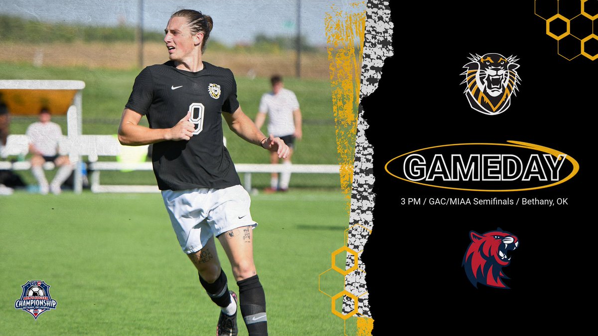 Tournament Time! The Tigers take on Rogers State in the GAC/MIAA Semifinals this afternoon in Bethany, Okla. Action starts at 3 PM.

Live coverage - fhsuathletics.com/coverage

#DefendTheFort