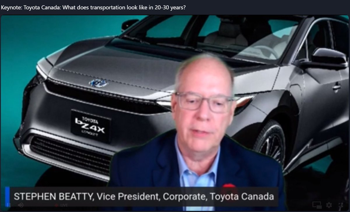 CITM_Canada's tweet photo. We are off to a fantastic start!  Stephen Beatty, Vice President, @ToyotaCanada is live now as he delivers the keynote address for #FTMS2022. So much to take in as he shares his view of what #transportation will look like in 20-30 years.   

@Durham_RTDS @iF_hamont https://t.co/VSzweeqb0b