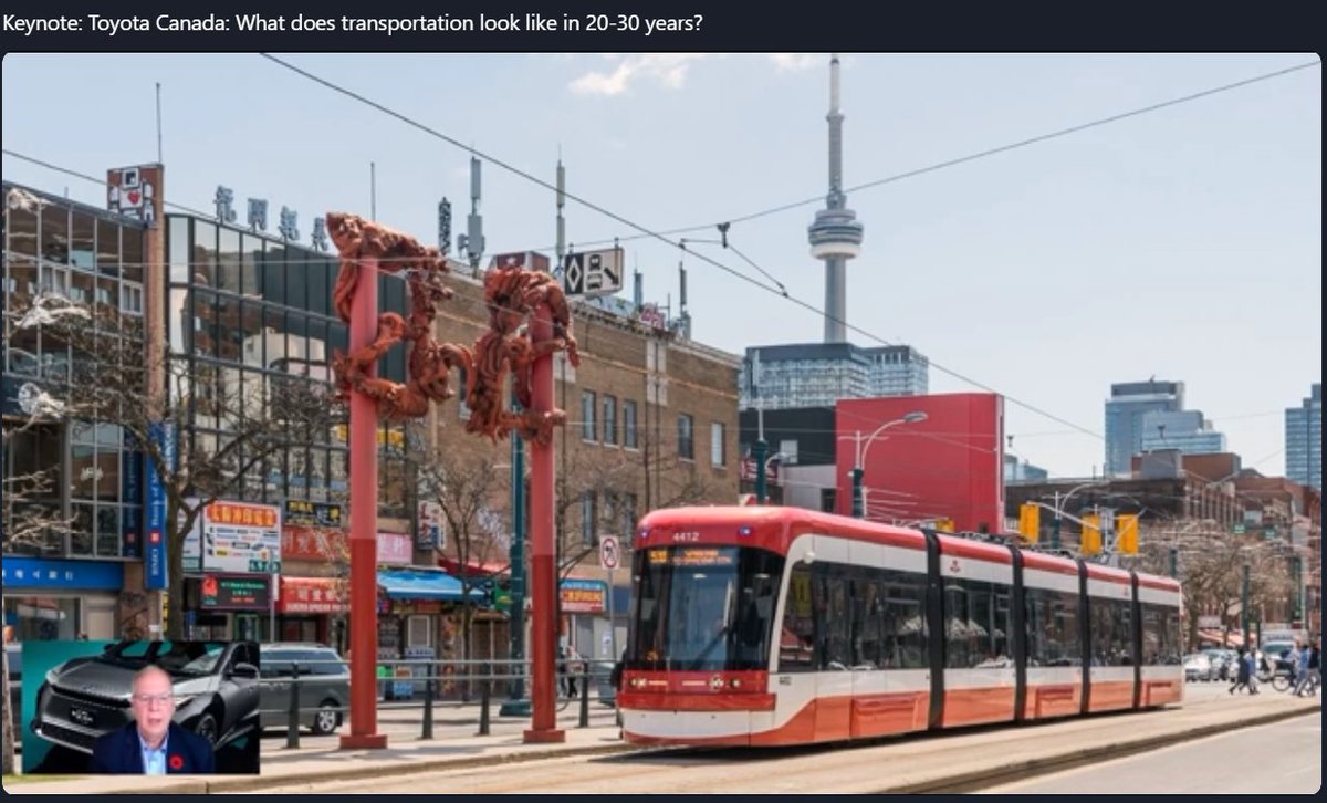 We are off to a fantastic start!  Stephen Beatty, Vice President, <a href="/ToyotaCanada/">Toyota Canada</a> is live now as he delivers the keynote address for #FTMS2022. So much to take in as he shares his view of what #transportation will look like in 20-30 years.   

<a href="/Durham_RTDS/">DurhamRTDS</a> <a href="/iF_hamont/">Innovation Factory</a>