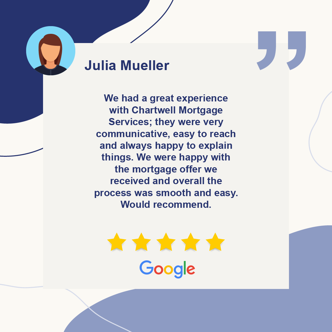 ChartwellMortg1's tweet photo. Another fantastic review. If you are looking for advice on a mortgage please get in touch.

https://t.co/O2vQ3QpZjw https://t.co/7WMMPTCOjD