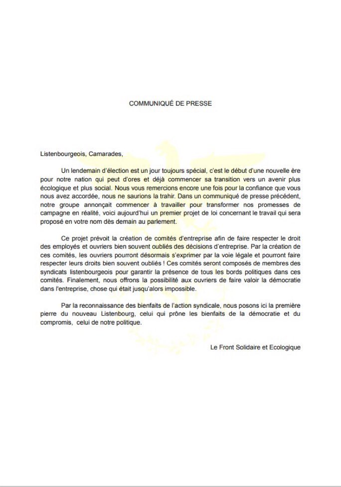 MLCE_off's tweet photo. 🛑Communiqué de presse du #FrontSolidaireEcologique 🛑⤵️ https://t.co/3vtlvEjVkI