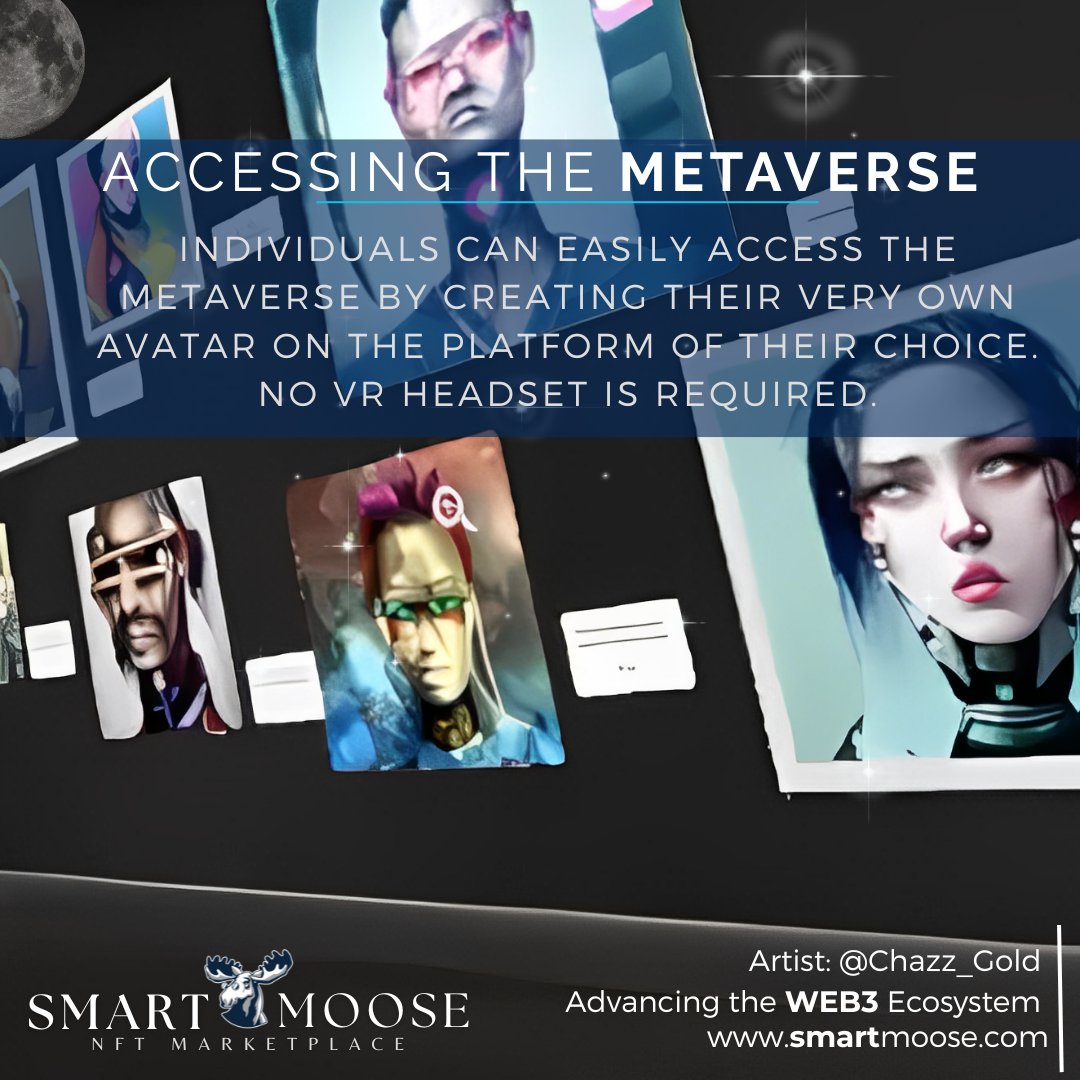 SmartMooseNFT's tweet photo. The metaverse uses virtual reality to transport you to another location or worldππ§ π¦Ύ
#SmartMoose #Web3 #Metaverse https://t.co/49Bu4kgt5H
