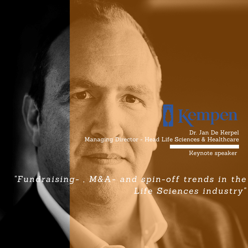 On Nov. 24, keynote speaker Jan de Kerpel, MD - Head Life Sciences &amp; Healthcare at Kempen &amp; Co will provide insights into the public market and M&amp;A trends in the life sciences sector and on the Life Sciences spin-offs that were recently established. Info:  dutchlifesciences.com