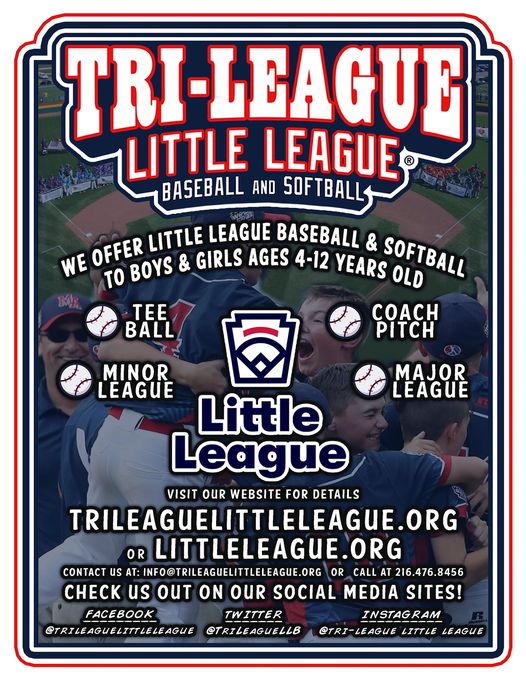 Did you know???? Tri league is the ONLY youth baseball league in Cleveland that is affiliated with Little League International. Want to know more about it and how to get your kids involved, message us!!! #littleleague #espn #roadtowilliamsportpa #allstar