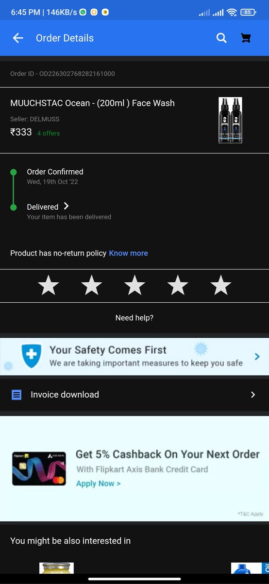 Legendboss07's tweet image. WTF @Flipkart and @muuchstac_Men,it&apos;s my,4 th order of #muuchstac face wash form #Flipkart,but this time this product material totally changed it&apos;s seems like detergent and hand sanitizer, don&apos;t buy muuchstac face wash  and if you don&apos;t response i will take legal action for cheat
