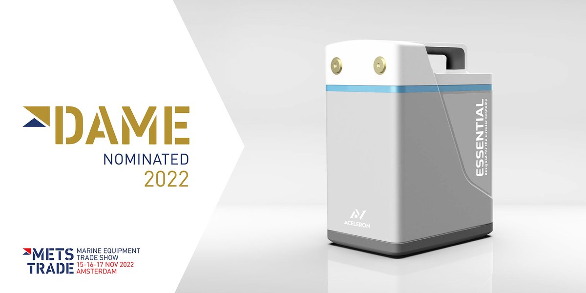 aceleronenergy's tweet photo. We’re #celebrating because our groundbreaking #circulareconomy Essential #battery has been shortlisted for an international DAME design award at #METSTRADE #letsmeetatMETSTRADE 🏆
https://t.co/0lahoePmb2 https://t.co/CoCvkvpqSe