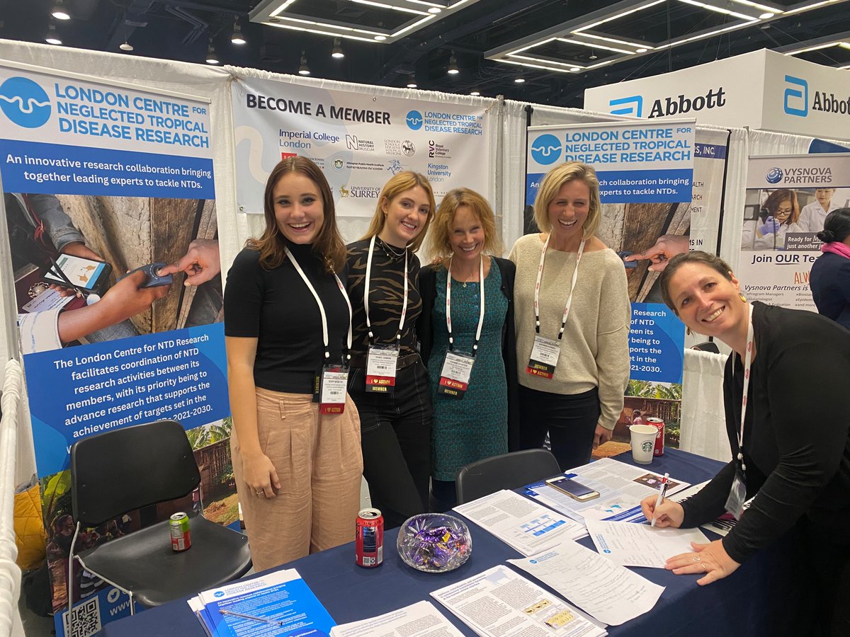 JoWebster_Group's tweet photo. LCNTDR @NTDResearch team in action - and great meeting colleagues in person - here at #ASTMH22 https://t.co/fjgsHniKmQ