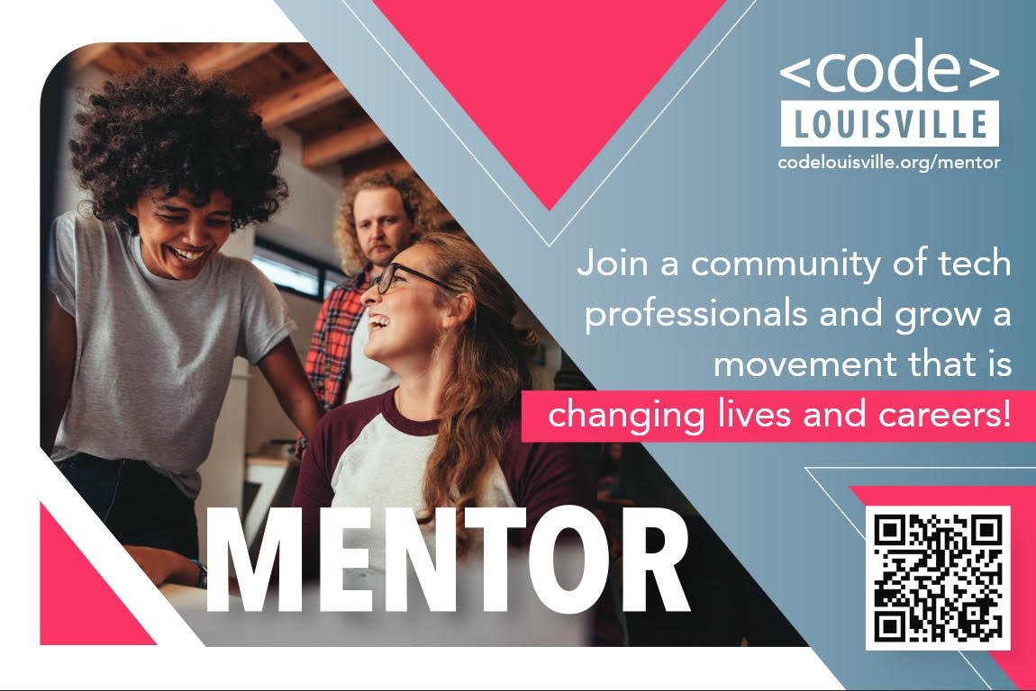 Looking for an opportunity to mentor some up-and-coming software developers? We're looking for folks interested in joining us for the winter session starting in January 2023. The commitment is one evening (6-8pm) a week for 12 weeks. check out codelouisville.org/mentor