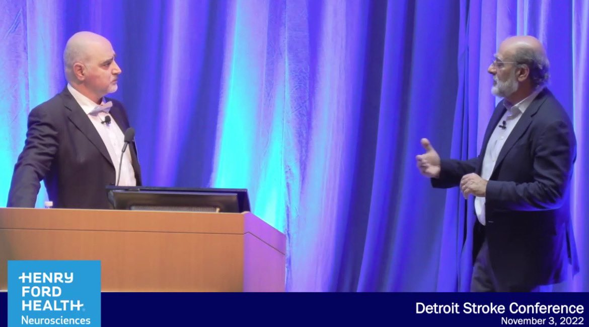 The 2022 Detroit Stroke Conference has officially started! Alex Chebl, MD and Ajay Wakhloo, MD, PhD Interventional Neuroradiologist who is joining us from Lahey Hospital and Medical Center, are starting us off. <a href="/AlexChebl/">Alex B. Chebl</a> <a href="/HenryFordHealth/">Henry Ford Health</a>
