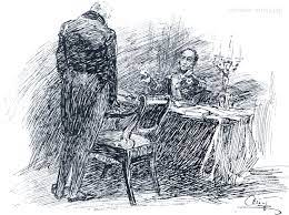 “Yes, I belong to the Brotherhood of the Freemasons,” said the stranger, looking deeper and deeper into Pierre’s eyes. “And in their name and my own I hold out a brotherly hand to you.”

“I am afraid,” said Pierre, smiling, and wavering between the confidence the personality of the Freemason inspired in him and his own habit of ridiculing the Masonic beliefs—“I am afraid I am very far from understanding—how am I to put it?—I am afraid my way of looking at the world is so opposed to yours that we shall not understand one another.”

“I know your outlook,” said the Mason, “and the view of life you mention, and which you think is the result of your own mental efforts, is the one held by the majority of people, and is the invariable fruit of pride, indolence, and ignorance. Forgive me, my dear sir, but if I had not known it I should not have addressed you. Your view of life is a regrettable delusion.”
https://www.gutenberg.org/files/2600/2600-h/2600-h.htm