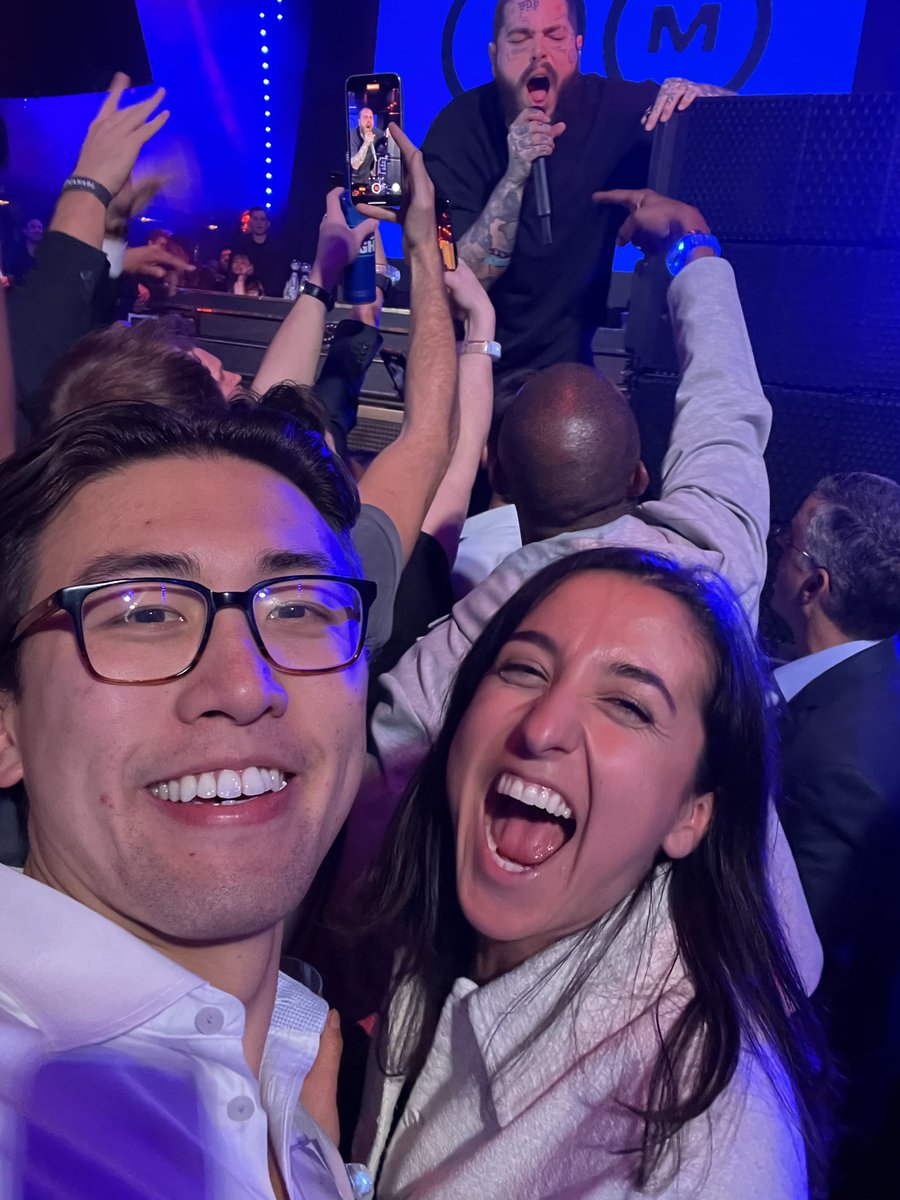 krypto_kats's tweet photo. Also thank you @FTPartners for hosting an amazing event with @PostMalone (we held hands nbd) that was a highlight for SURE https://t.co/M0HSmsebFv