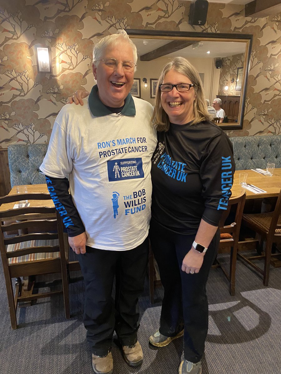 Wonderful to walk with the legend Ron today - who now has raised £22k for prostate cancer. Thanks so much #MenWeAreWithYou