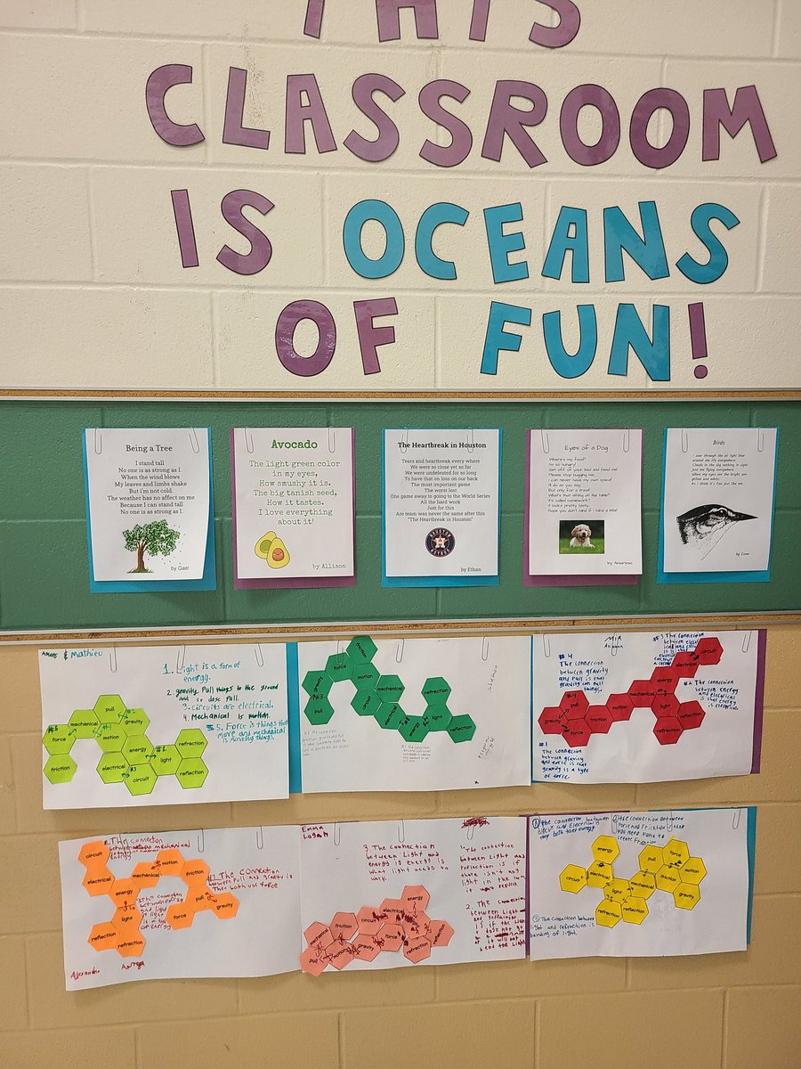 GTGuyRobert's tweet photo. Hatchett 5th grade uses hexagonal thinking to make connections.  @NISDGTAA @NISDHatchett https://t.co/T7DQ1tu45Y