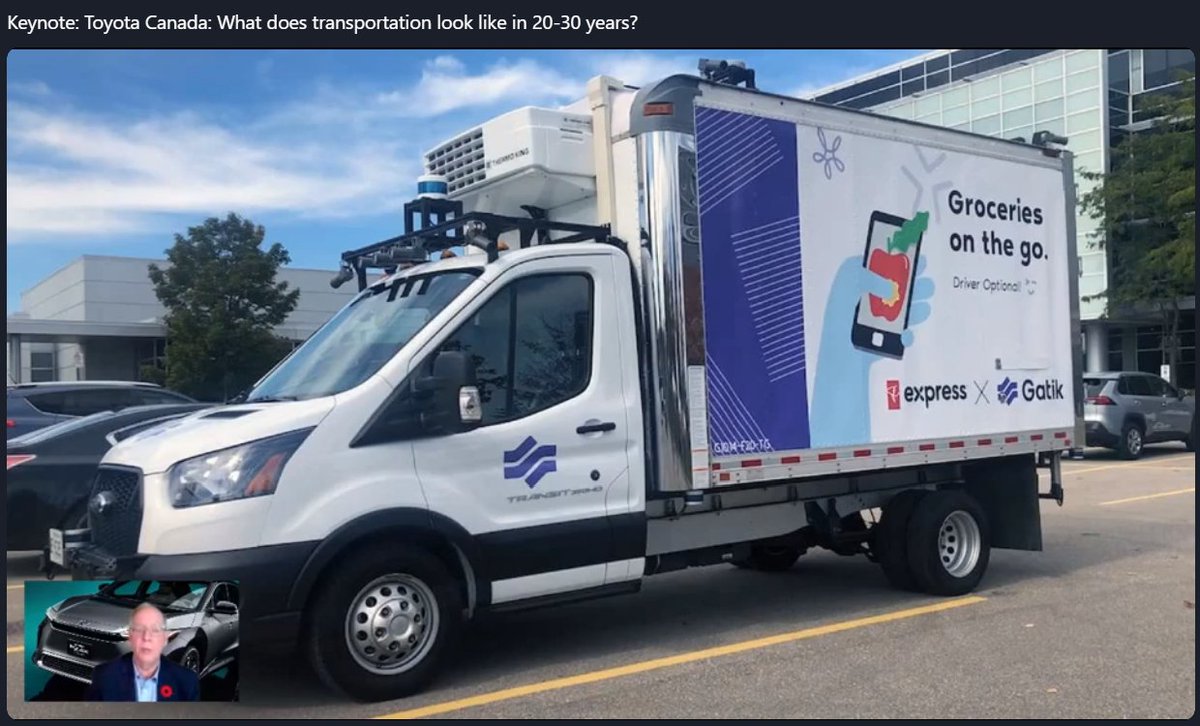 Did you catch a first-look at <a href="/Gatik_AI/">Gatik</a> and <a href="/loblawco/">Loblaw Companies</a>'s collaborative driverless delivery truck during <a href="/ToyotaCanada/">Toyota Canada</a> Stephen Beatty's keynote? 

Check it out later today at our in-person networking reception in #Hamont. Details: ftms.citm.ca
