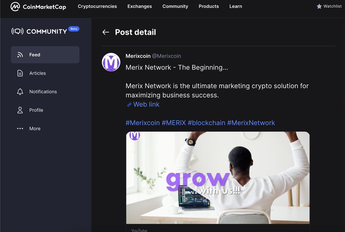 MerixCoin's tweet photo. We're very privileged to have access to this "Live Discussion Board" function on @CoinMarketCap.
Join MERIX for real-time discussion at:
https://t.co/KekkKDtuXr https://t.co/92e0C1h2lv