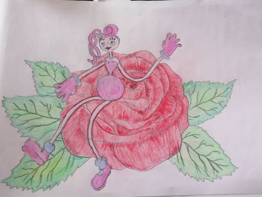 ❤️Mommy Long Legs❤️ sits on a rose, a flower worthy of her incredible beauty. That's where she belongs and not in that filthy factory. 

#PoppyPlaytimefanart 
#mommylonglegs
#savemommylonglegs
#mommylonglegsfanart