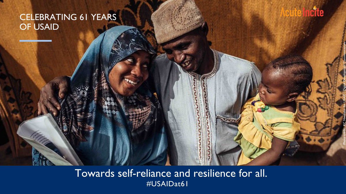 acuteincite's tweet photo. Today, we celebrate 61 years of @USAID . We at Acute Incite, as a proud partner of USAID and its implementing partners, wish USAID a bright future as its continues its work the world over, towards a healthier and more prosperous world for all. #USAIDat61 https://t.co/jwVp3Vau0t