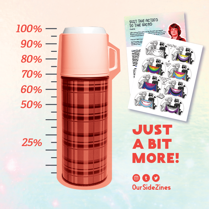 OurSideZine's tweet photo. Here at Our Side Zine, we're so grateful to the Good Omens fandom: we're a mere $40 from our fundraising goals for Rainbow Railroad and TransLife Care in Chicago!

Head over to get your copy of QUEER ENOUGH:
https://t.co/Tm64QvDXUp

If you're in-need, go grab everything for free! https://t.co/pOWSYcymGg
