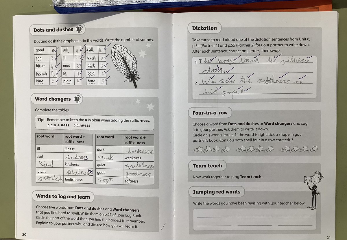 budejuniors's tweet photo. In Millook (Year 3) we have been looking at root words that can have the suffix -ness added to make a new word such as ill, ill + ness = illness.
When we add the suffix -ness we donβt need to double, drop or add any additional letters. #spellingfun https://t.co/yBw9xn68oy