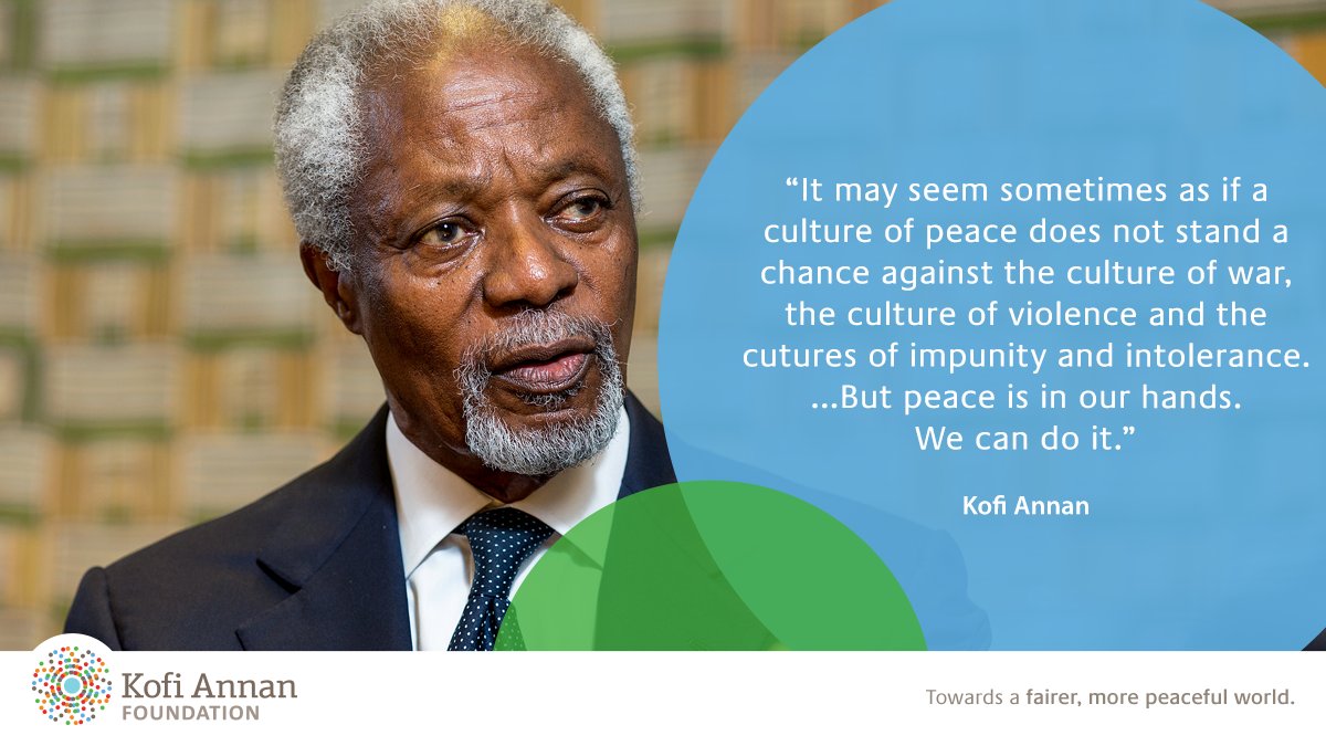 KofiAnnanFdn's tweet photo. 🕊️ Peace is in our hands
#kofiannan #backtopeace #peaceispossible https://t.co/tAb0s7dh9Z