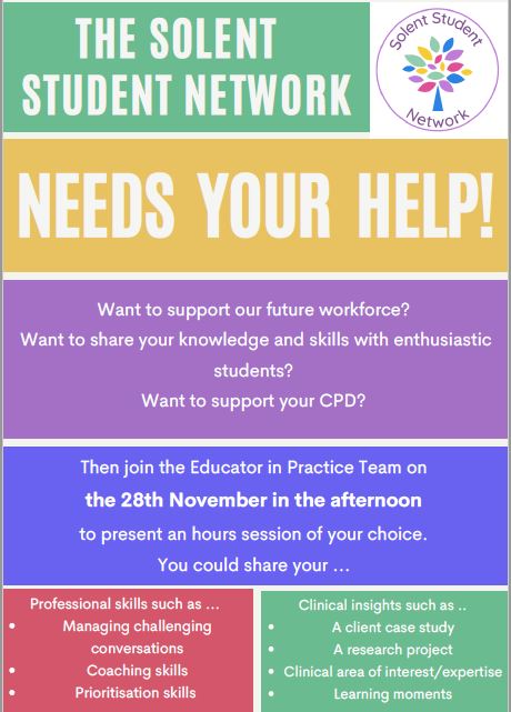 Learning Environment Team #TeamSolent (@letsolent) on Twitter photo ๐ฃCalling all Staff at <a href="/SolentNHSTrust/">Solent NHS Trust</a> !
We need your help with our monthly Solent Student Networkโ๏ธ
Read below and contact Siobhan for more information! Siobhan.Moad@solent.nhs.uk๐คฉ ๐ฃCalling all Staff at <a href="/SolentNHSTrust/">Solent NHS Trust</a> !
We need your help with our monthly Solent Student Networkโ๏ธ
Read below and contact Siobhan for more information! Siobhan.Moad@solent.nhs.uk๐คฉ