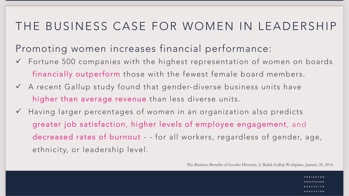 AmyOxentenkoMD's tweet photo. Need a business case for women to lead?  

➡️ @LaurieBaedke makes it pretty clear below‼️

➡️ Yet #WomenInHealthcare continue to be underrepresented at the highest levels. 🤷🏻‍♀️

➡️ We need to move the needle. We need #Allies to do it.

#SheLeadsHealthcare https://t.co/aauMkhnVoE