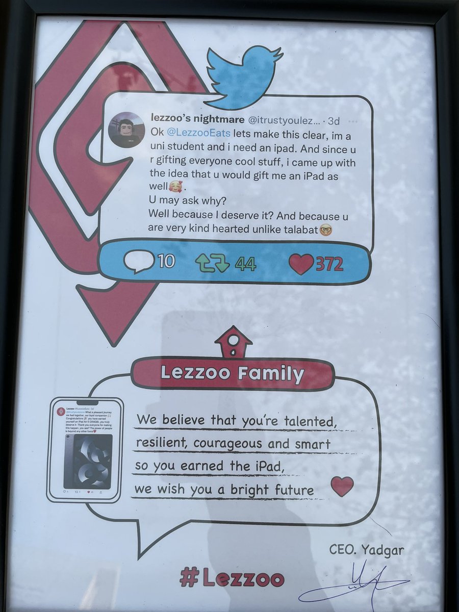 itrustyoulezzoo's tweet photo. Helloooo everyone
I just wanted to confirm it to all of u that I received the ipad that @LezzooEats promised to gift me, also they sent another sweet Valuable gift with it❤️
So i just want to thank every single one of u who helped to make this a reality, i’ll never forget this❤️ https://t.co/D9L4hNOubV