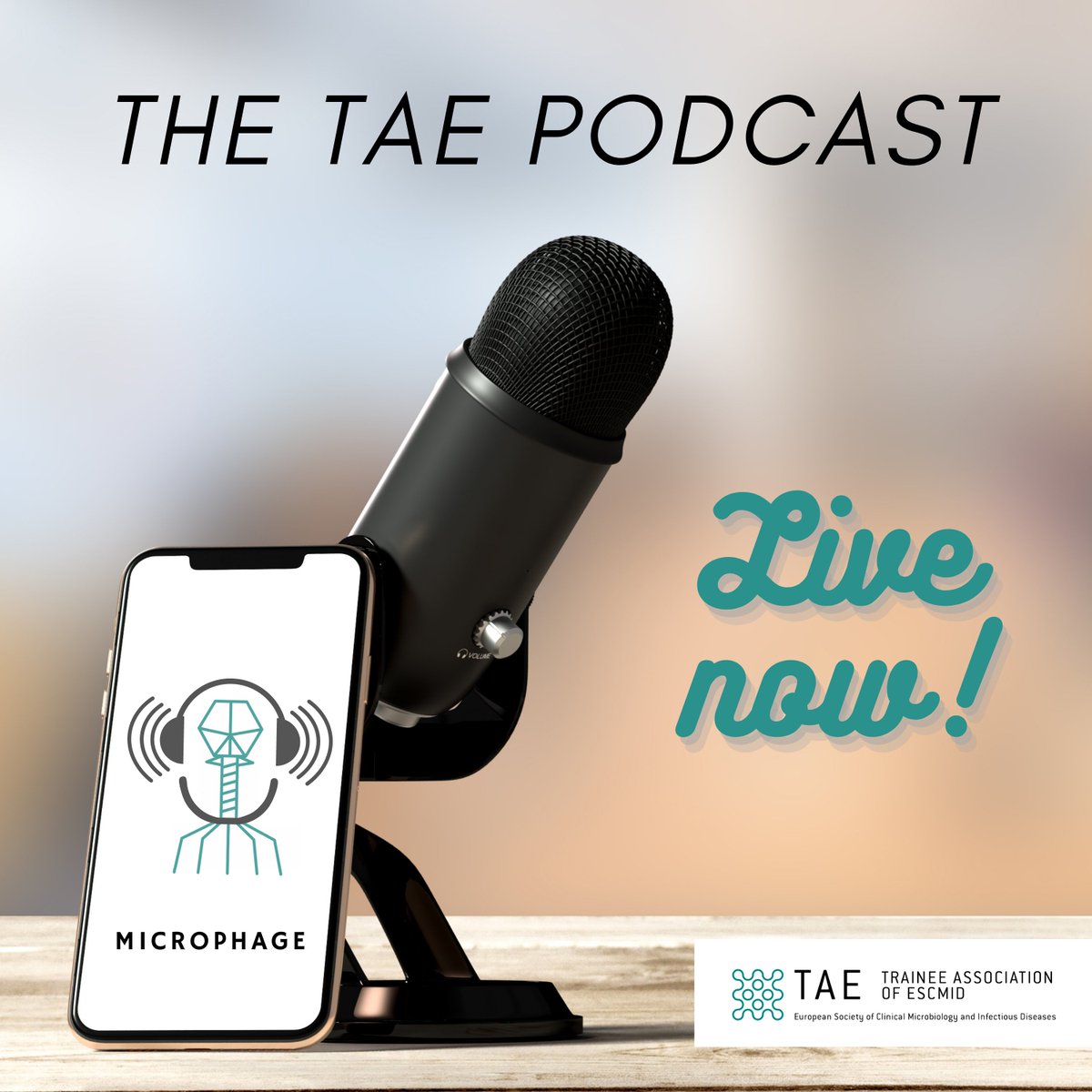 TAEscmid's tweet photo. Our #Microphage TAE Podcast is now available on @Spotify
A series of interviews with experts in Clinical Microbiology and Infectious Diseases with a focus on research and career development.
Listen to all episodes here: https://t.co/MUCyEO05fE
@ESCMID #IDTwitter https://t.co/vVxgwHNJx2