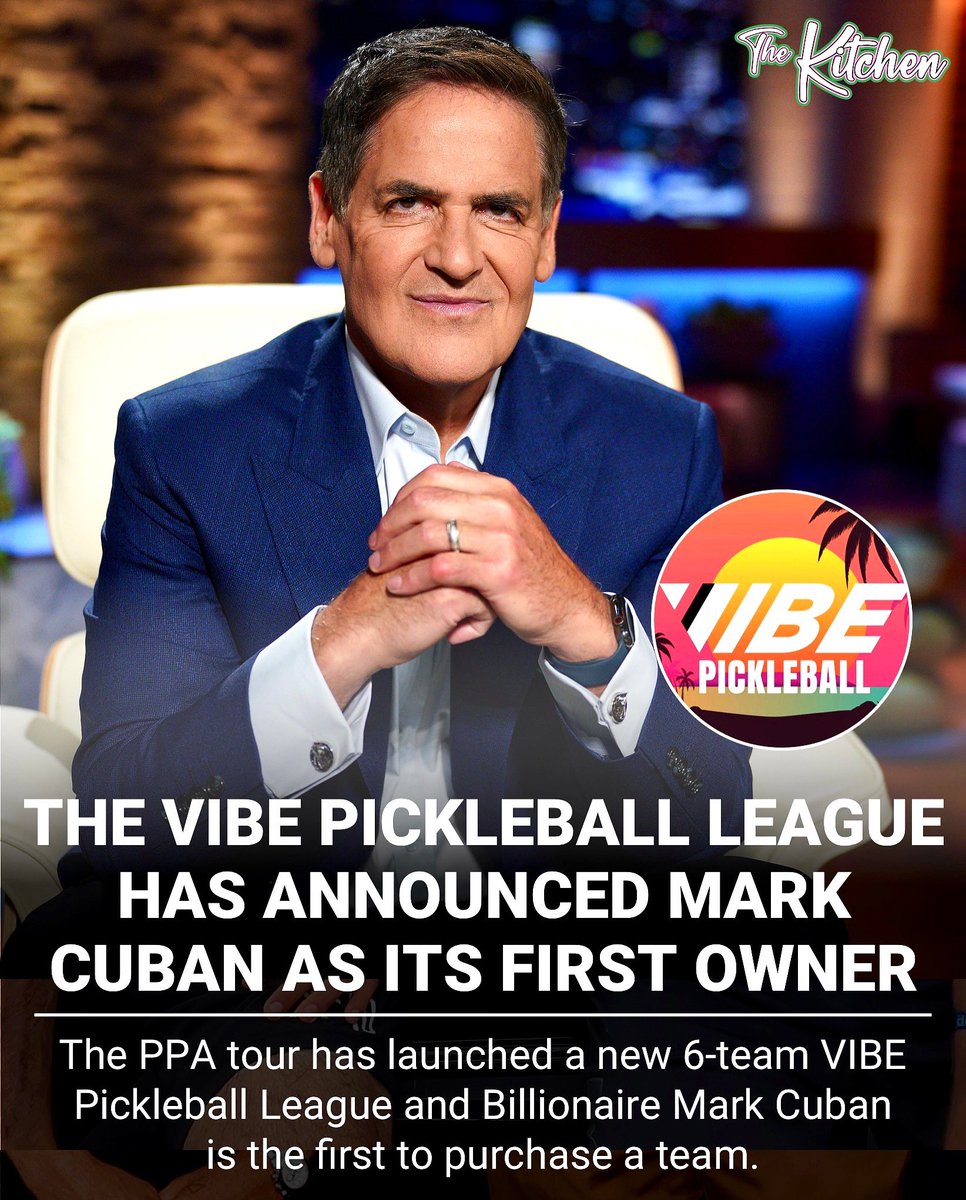 TheKitchenPB's tweet photo. Mark Cuban. VIBE. 💰

@vibepbleague @PPAtour @mcuban 

#pickleball https://t.co/nRvFNJt1tF