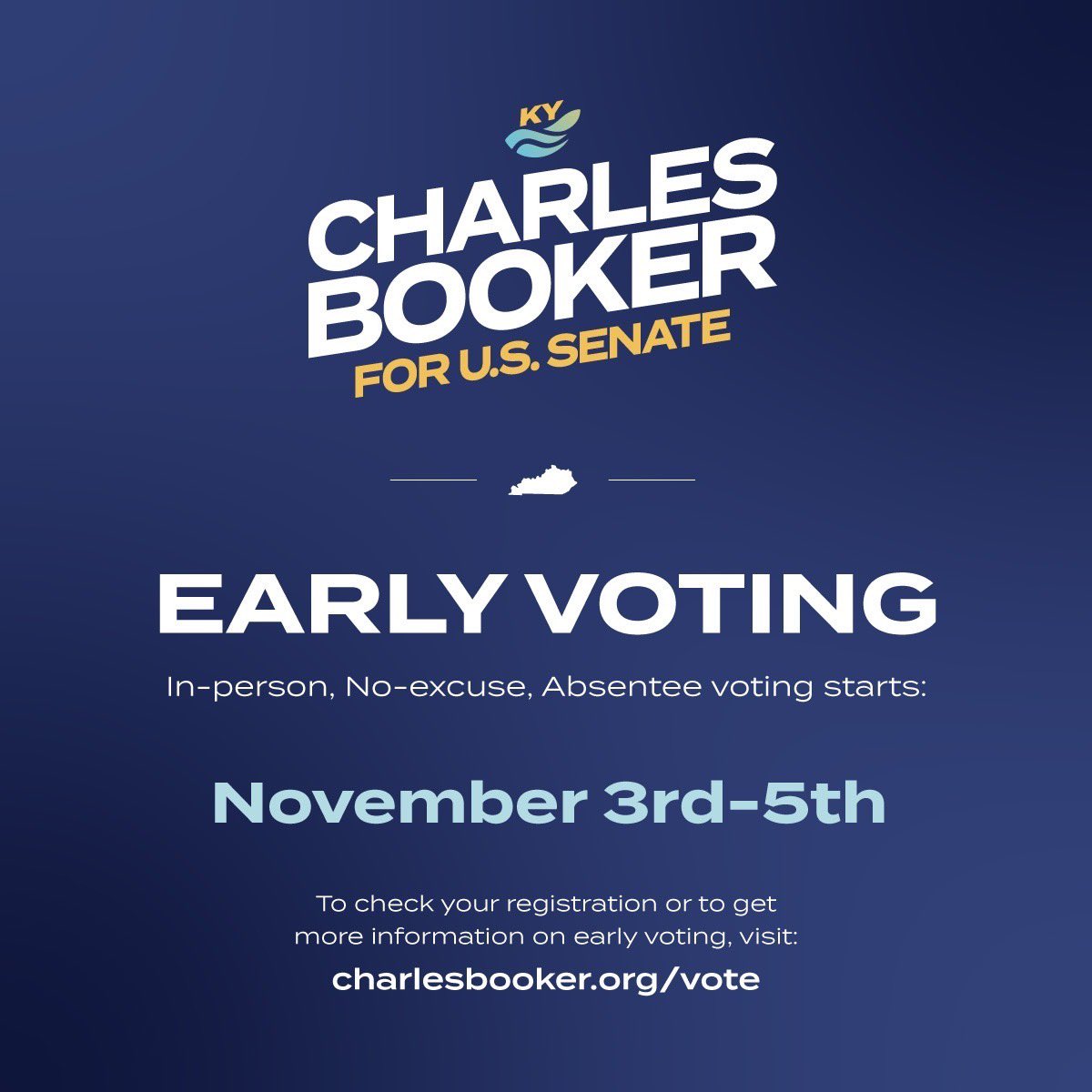 November 8th is not the first day to vote, it’s the last! Make sure to go vote as early as you can. With your support, we can win this Kentucky!