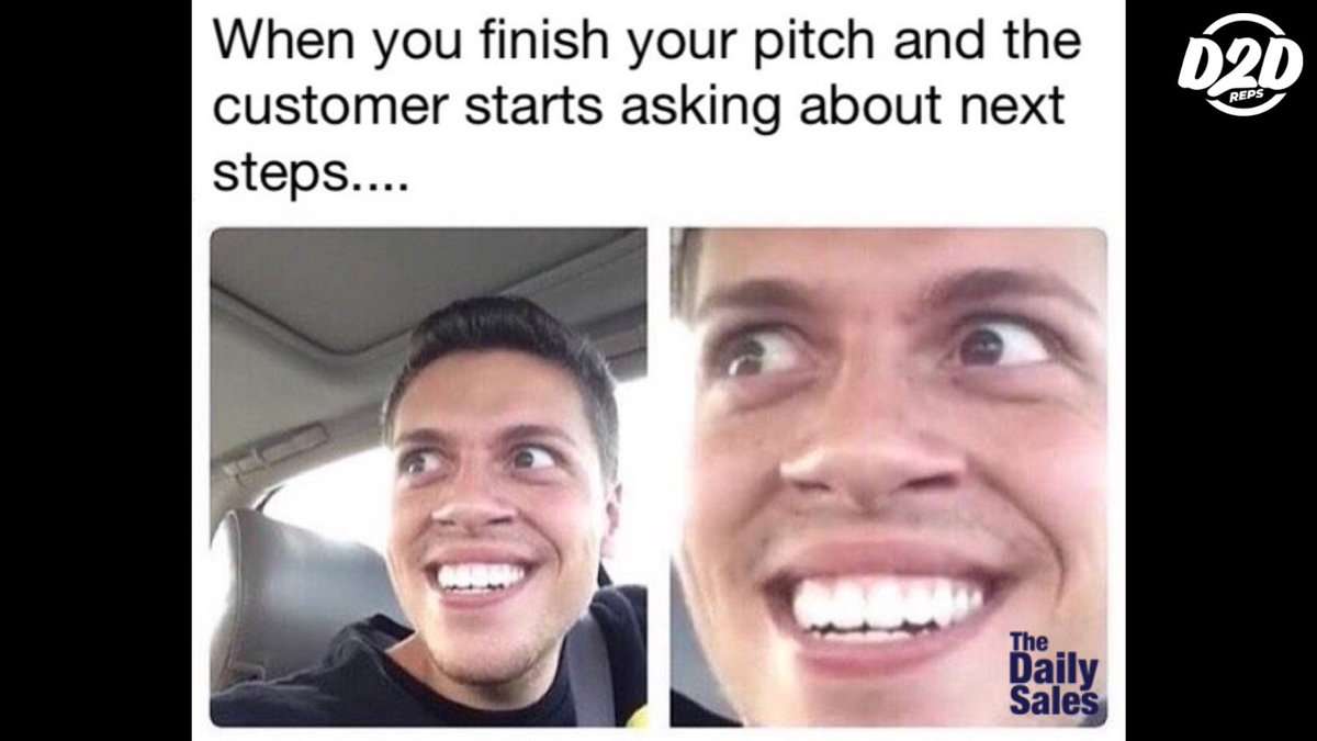 What's your favorite thing about working in sales? Let us know in the comments below!

#d2dreps #salesmemes #salesmeme #salesjokes #salesfunny #salesfun #doortodoorsales #d2dsales #d2dsaleslife #summersaleslife

Find more sales memes at hubs.la/Q01hZZTx0