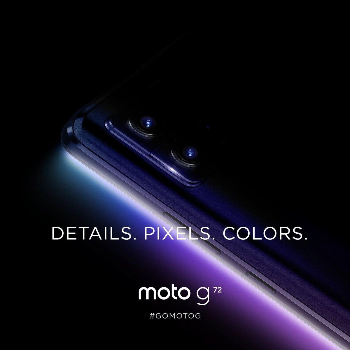 Moto's tweet photo. Prepare your eyes for a new world of colors. #motog72 #gomotog https://t.co/6XeNAJdZU4