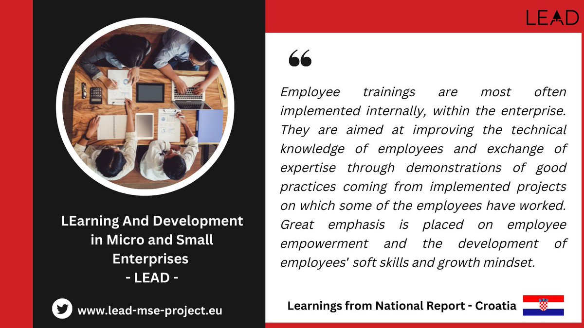 Lead_mse's tweet photo. Learn more about HRM practices, different learning models and types of employee learning in Croatia, Estonia, France, Hungary, Poland &amp; Portugal.

➡️➡️National Reports are available at LEAD's official website: https://t.co/PcG0gvu1z7

#learninganddevelopment #mse #hrm https://t.co/Fxcq8BCscH